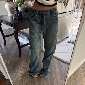 Levi’s 501 Vintage 33x34 USA Made Selvedge-Style Fade Button 4093 Classic Denim